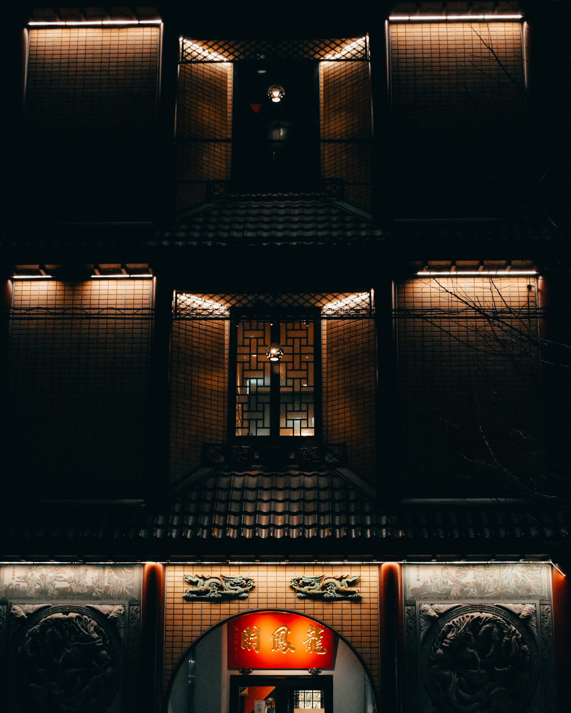 black and brown brick building