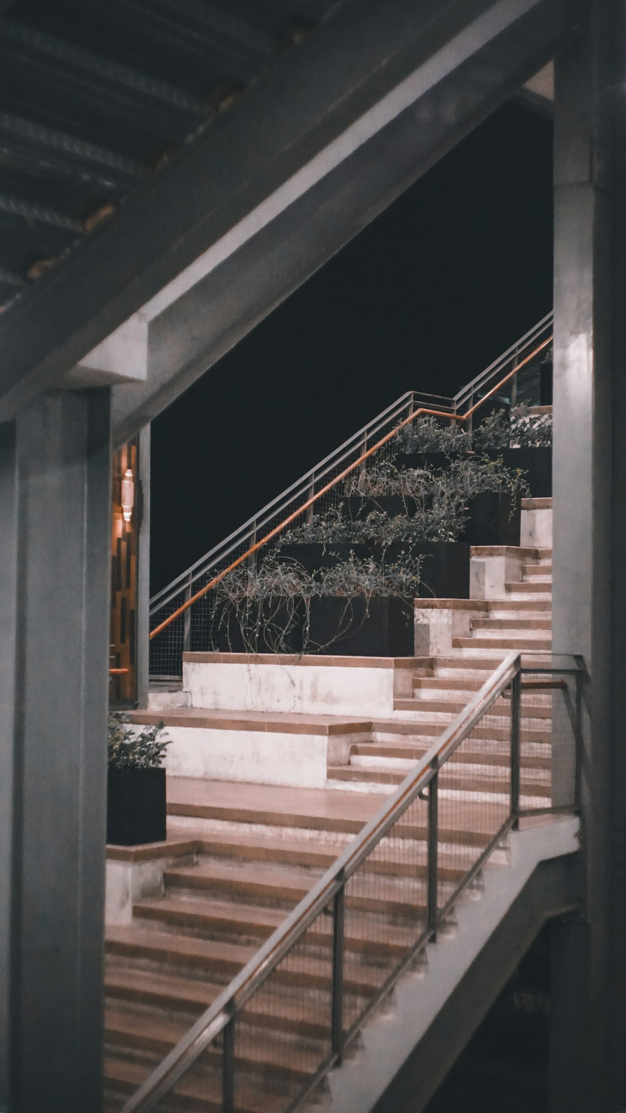 a set of stairs leading up to a building